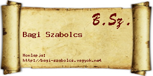 Bagi Szabolcs névjegykártya