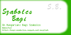 szabolcs bagi business card